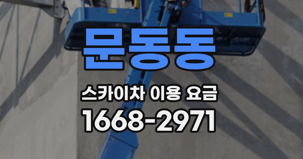 문동동 스카이차 이용 요금