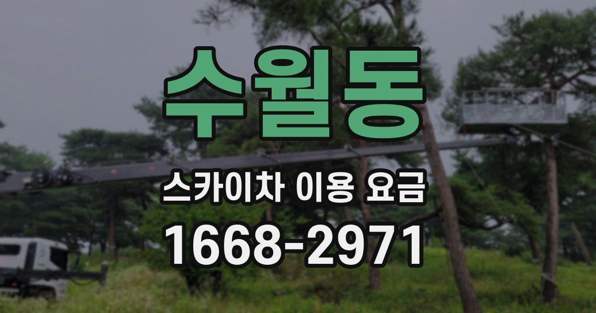 수월동 스카이차 이용 요금