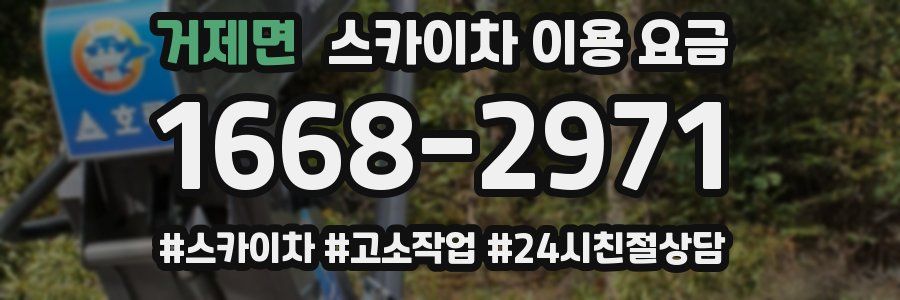 거제면 스카이차 이용 요금