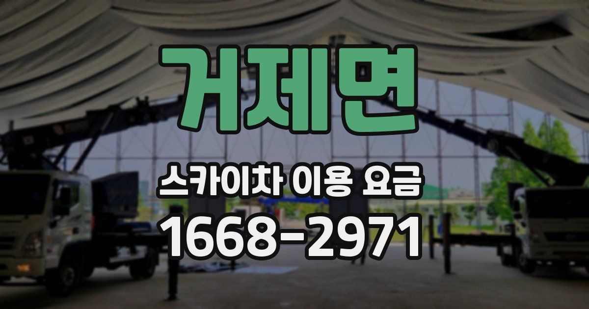 거제면 스카이차 이용 요금