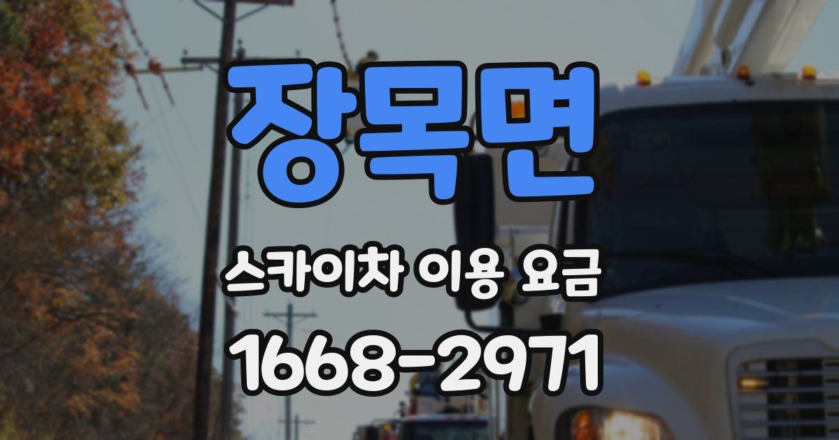 장목면 스카이차 이용 요금