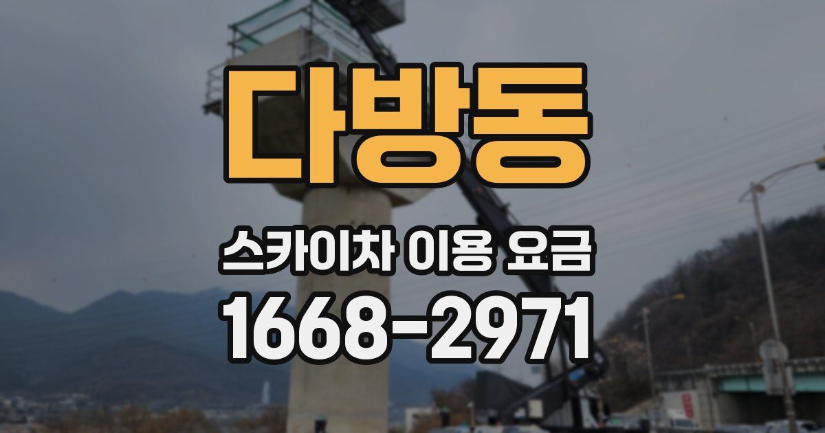 다방동 스카이차 이용 요금