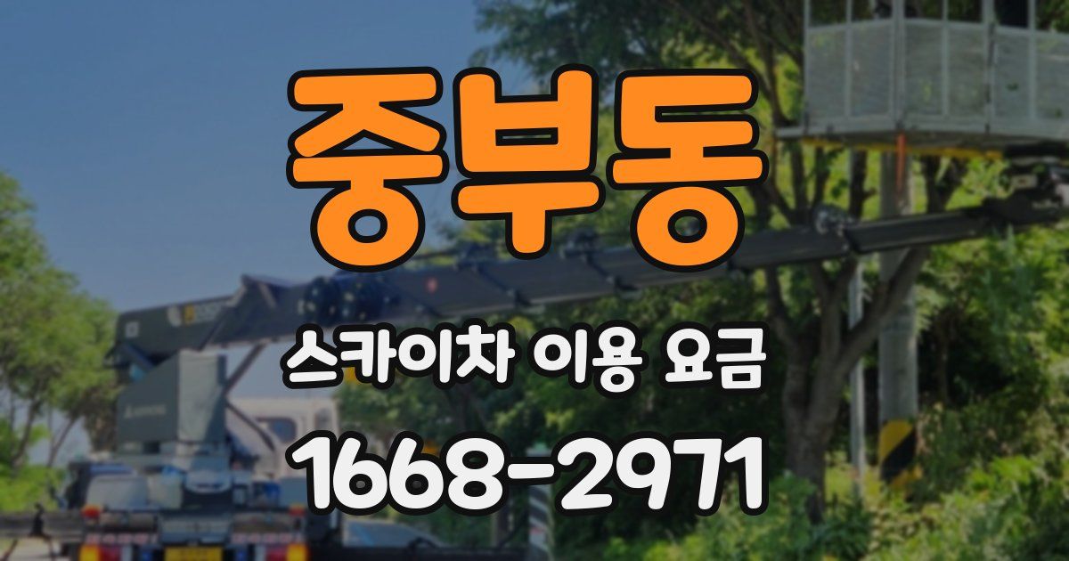 중부동 스카이차 이용 요금