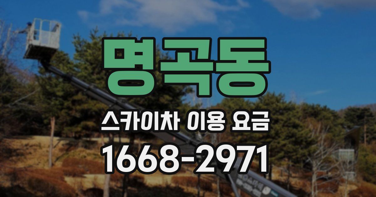 명곡동 스카이차 이용 요금