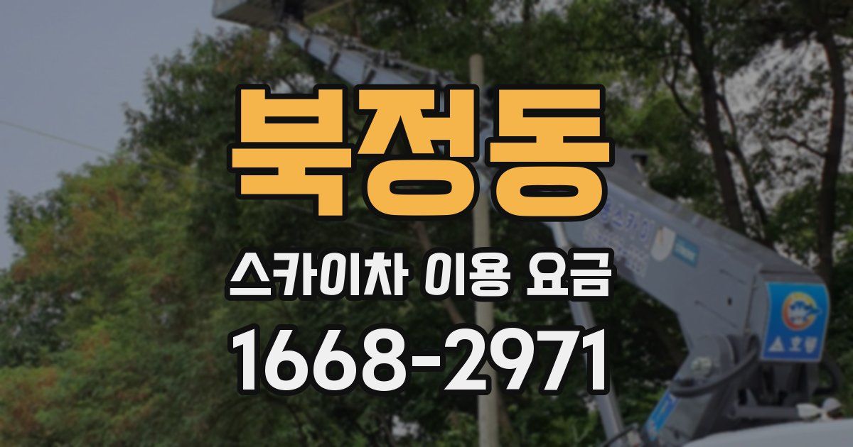 북정동 스카이차 이용 요금