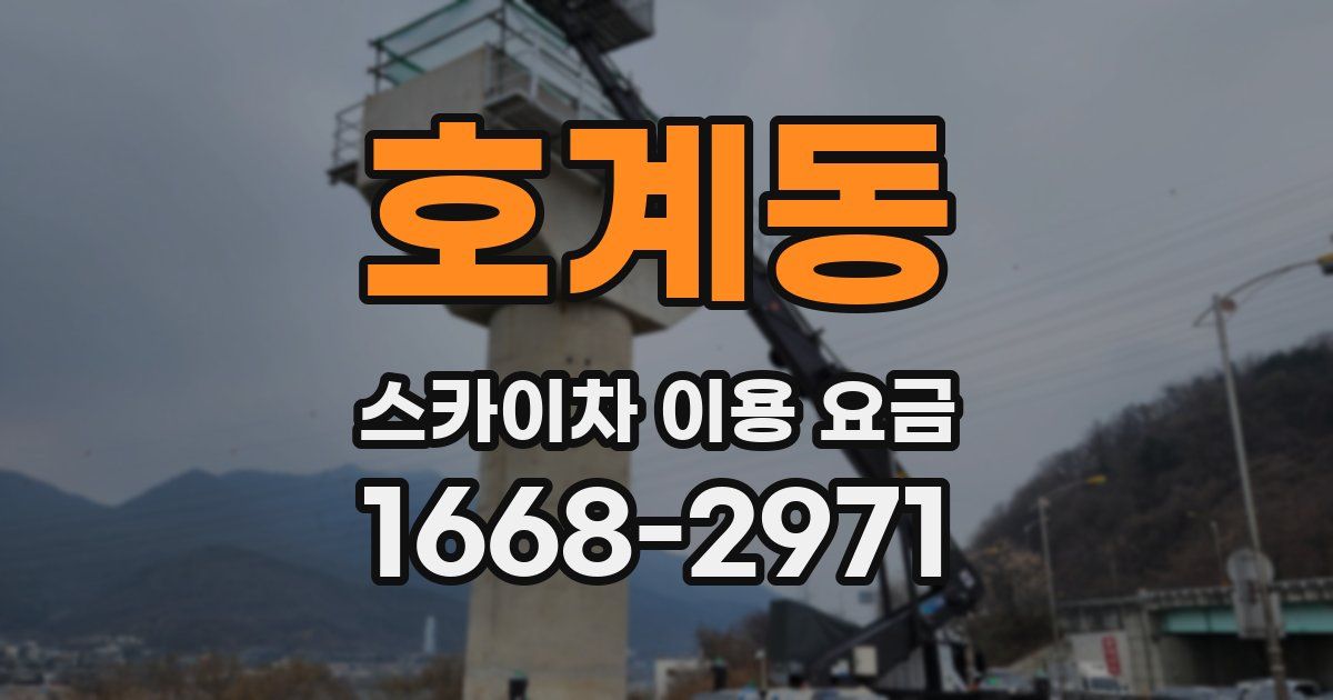 호계동 스카이차 이용 요금