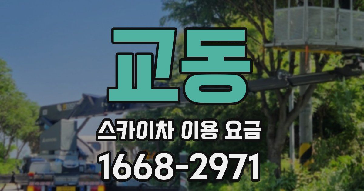 교동 스카이차 이용 요금