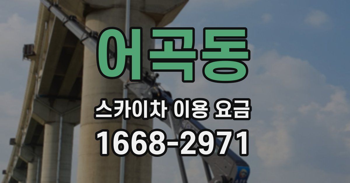 어곡동 스카이차 이용 요금