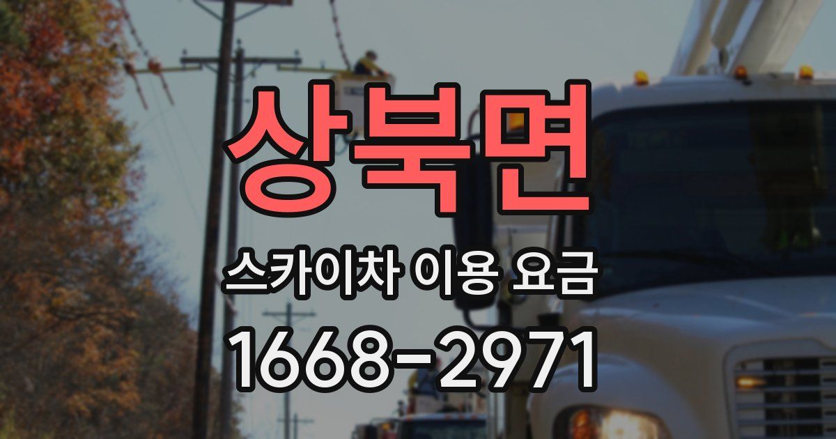 상북면 스카이차 이용 요금