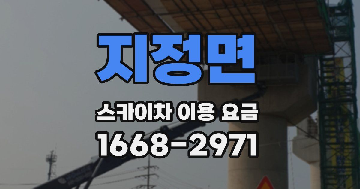 지정면 스카이차 이용 요금