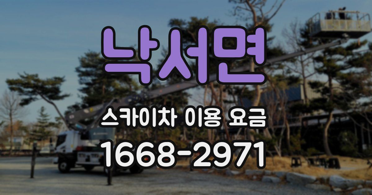 낙서면 스카이차 이용 요금