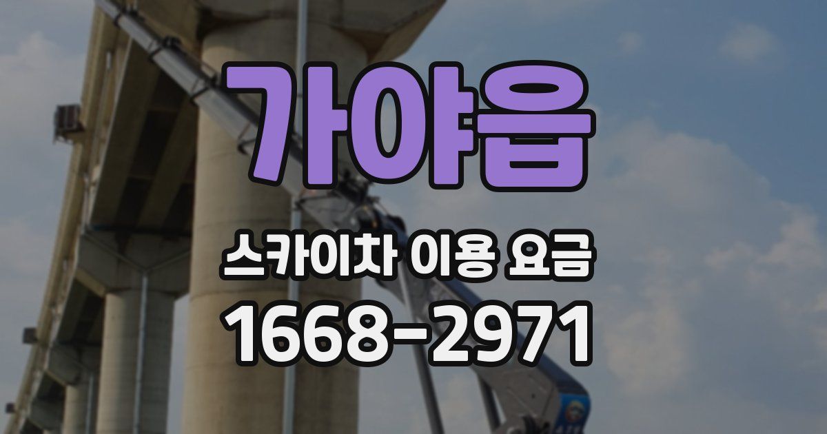 가야읍 스카이차 이용 요금
