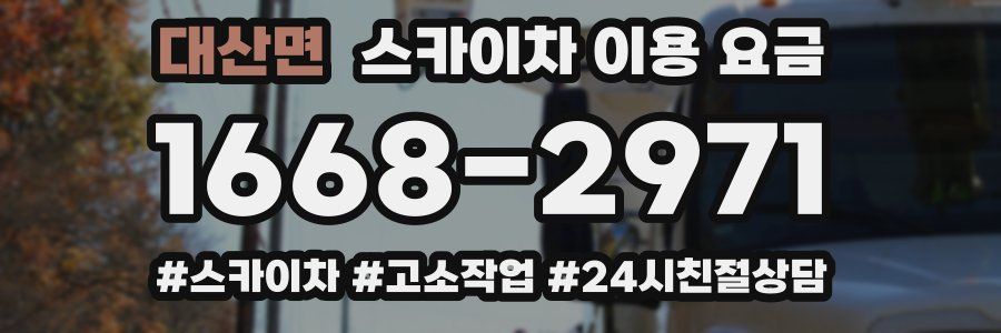 대산면 스카이차 이용 요금