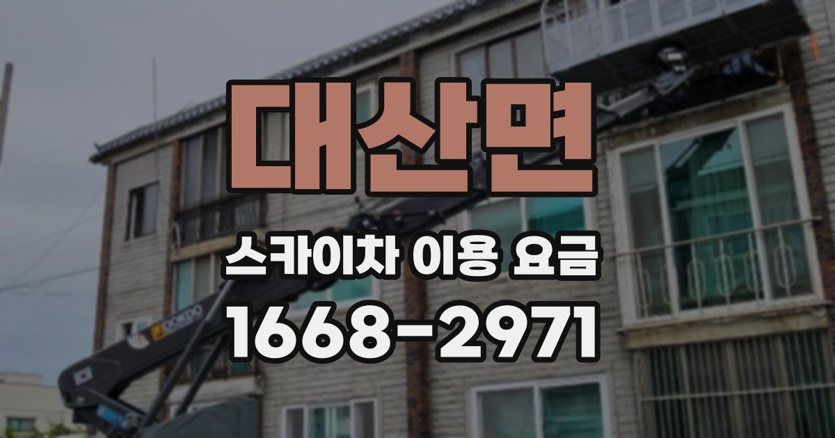 대산면 스카이차 이용 요금