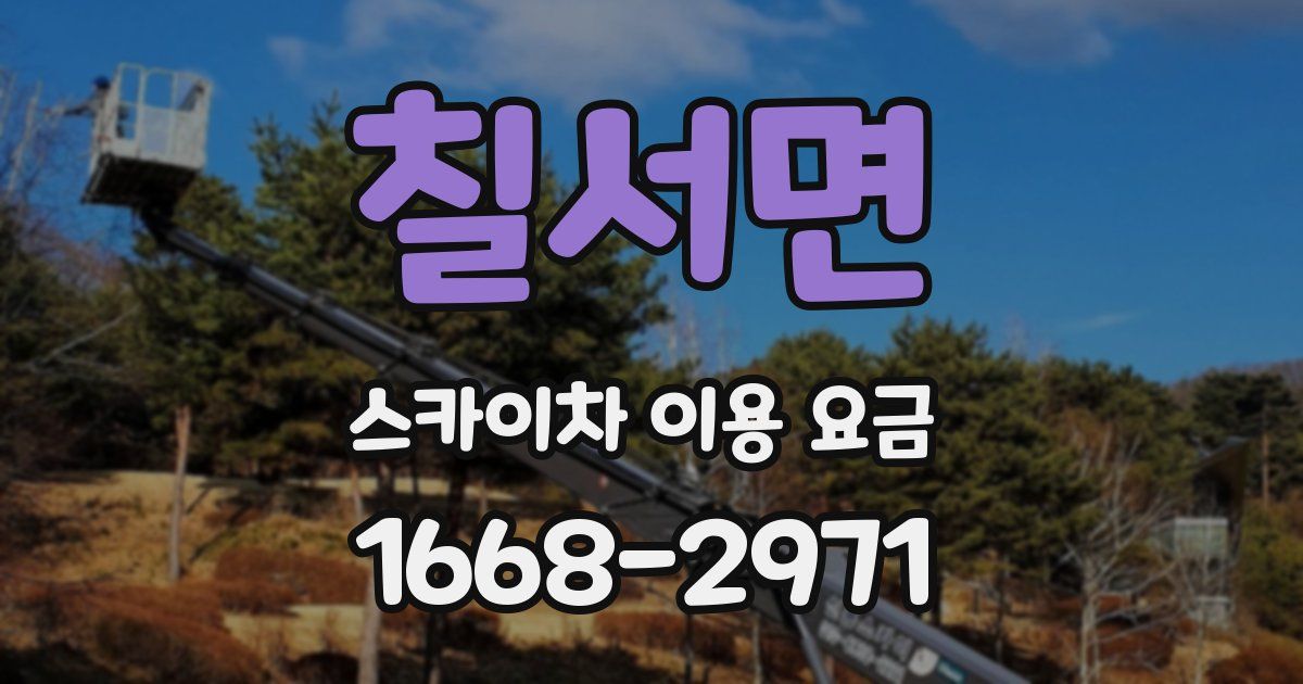 칠서면 스카이차 이용 요금
