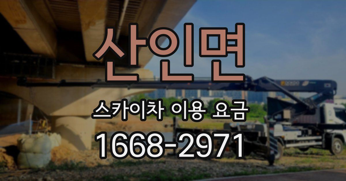 산인면 스카이차 이용 요금