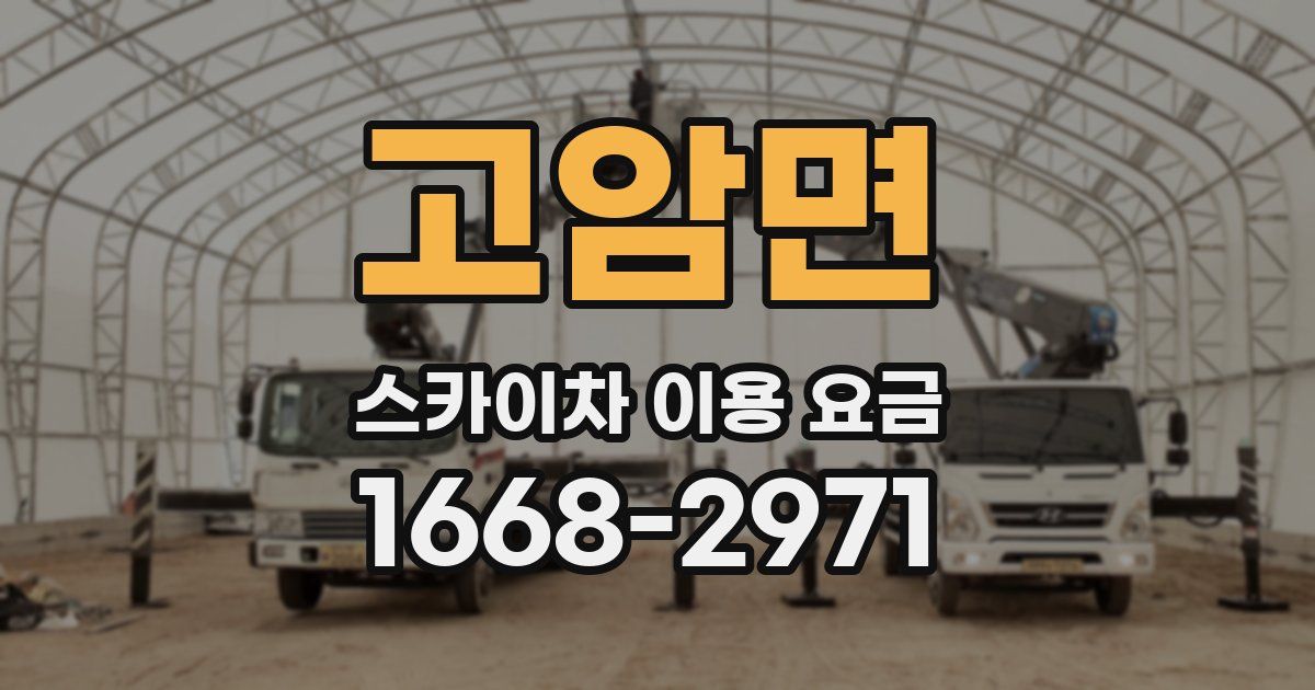 고암면 스카이차 이용 요금