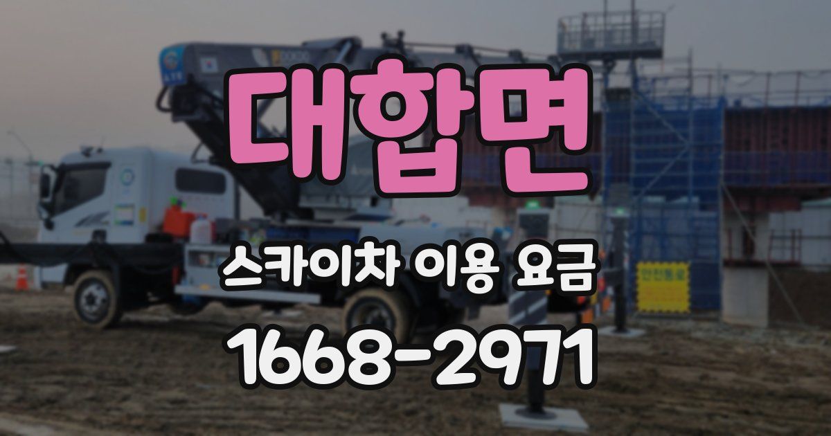 대합면 스카이차 이용 요금