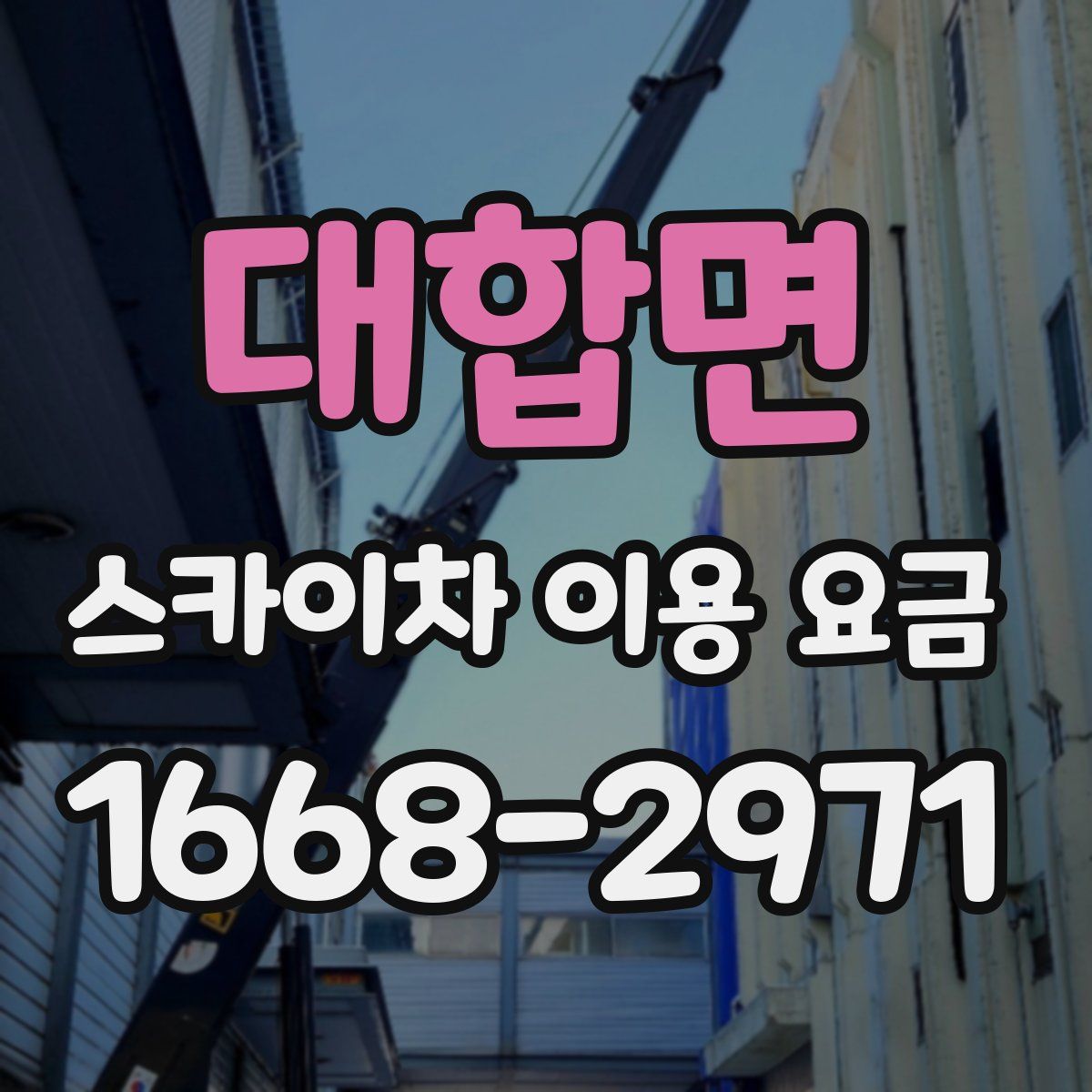 대합면 스카이차 이용 요금