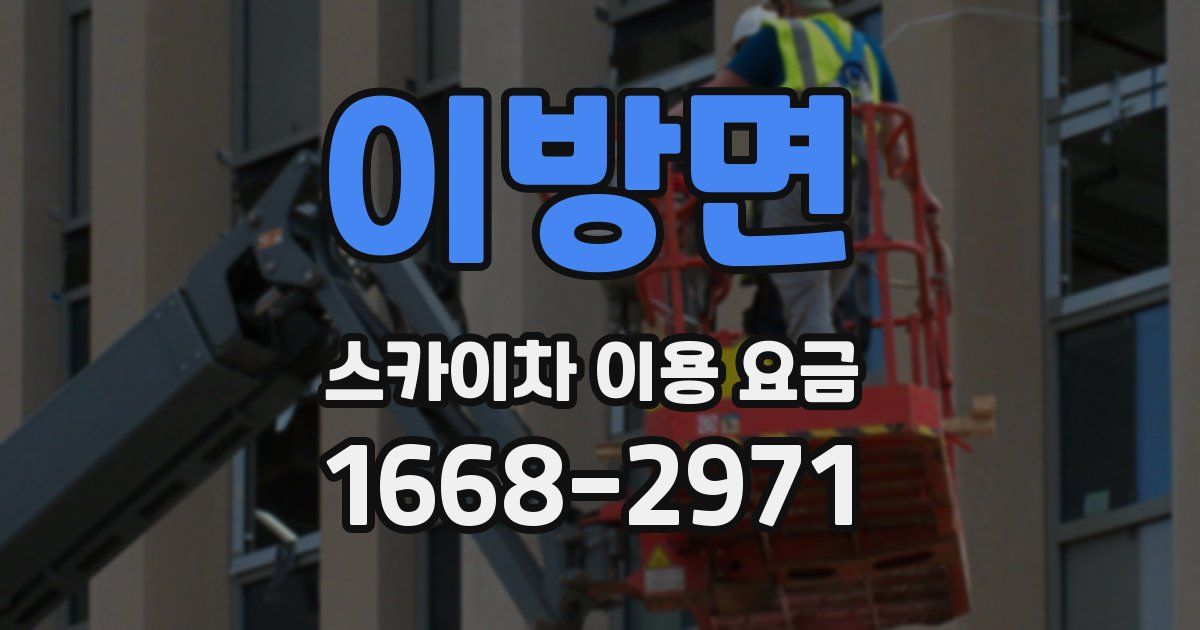이방면 스카이차 이용 요금