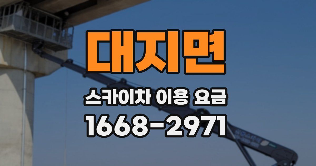 대지면 스카이차 이용 요금