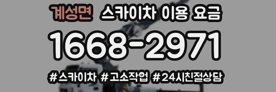 계성면 스카이차 이용 요금