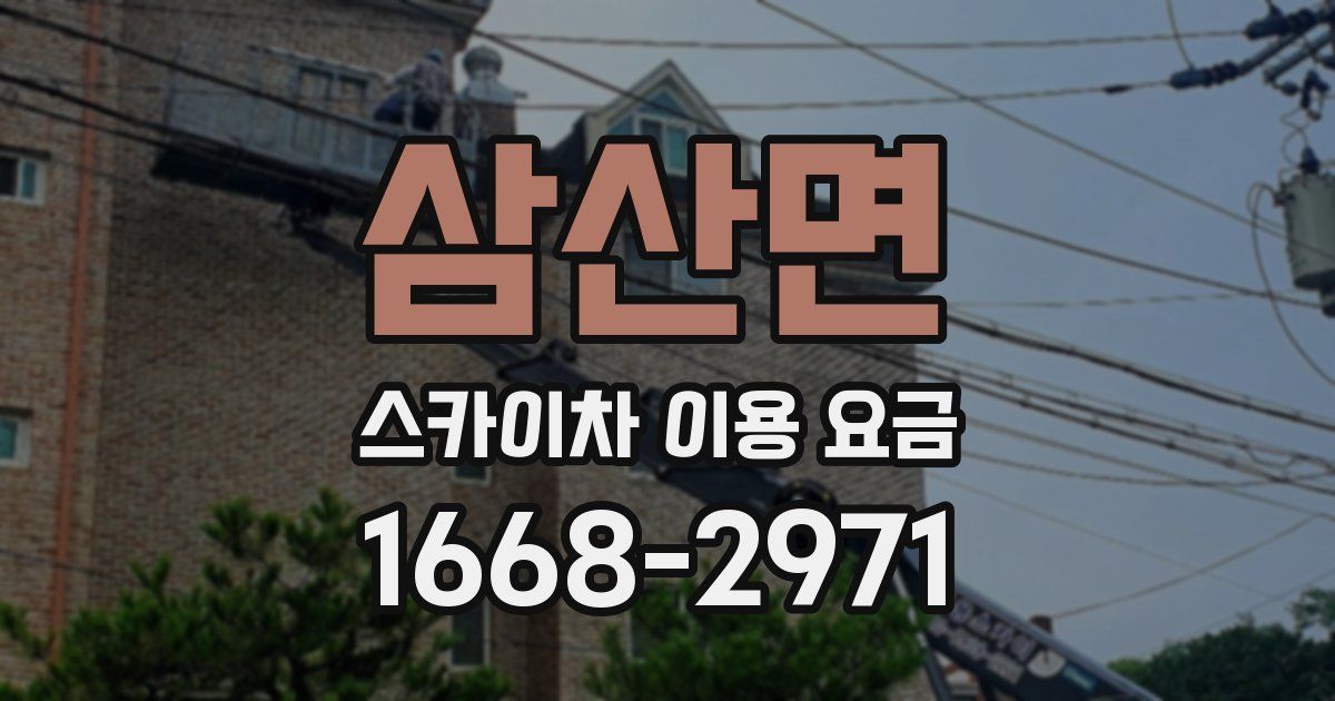 삼산면 스카이차 이용 요금