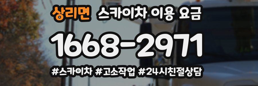 상리면 스카이차 이용 요금