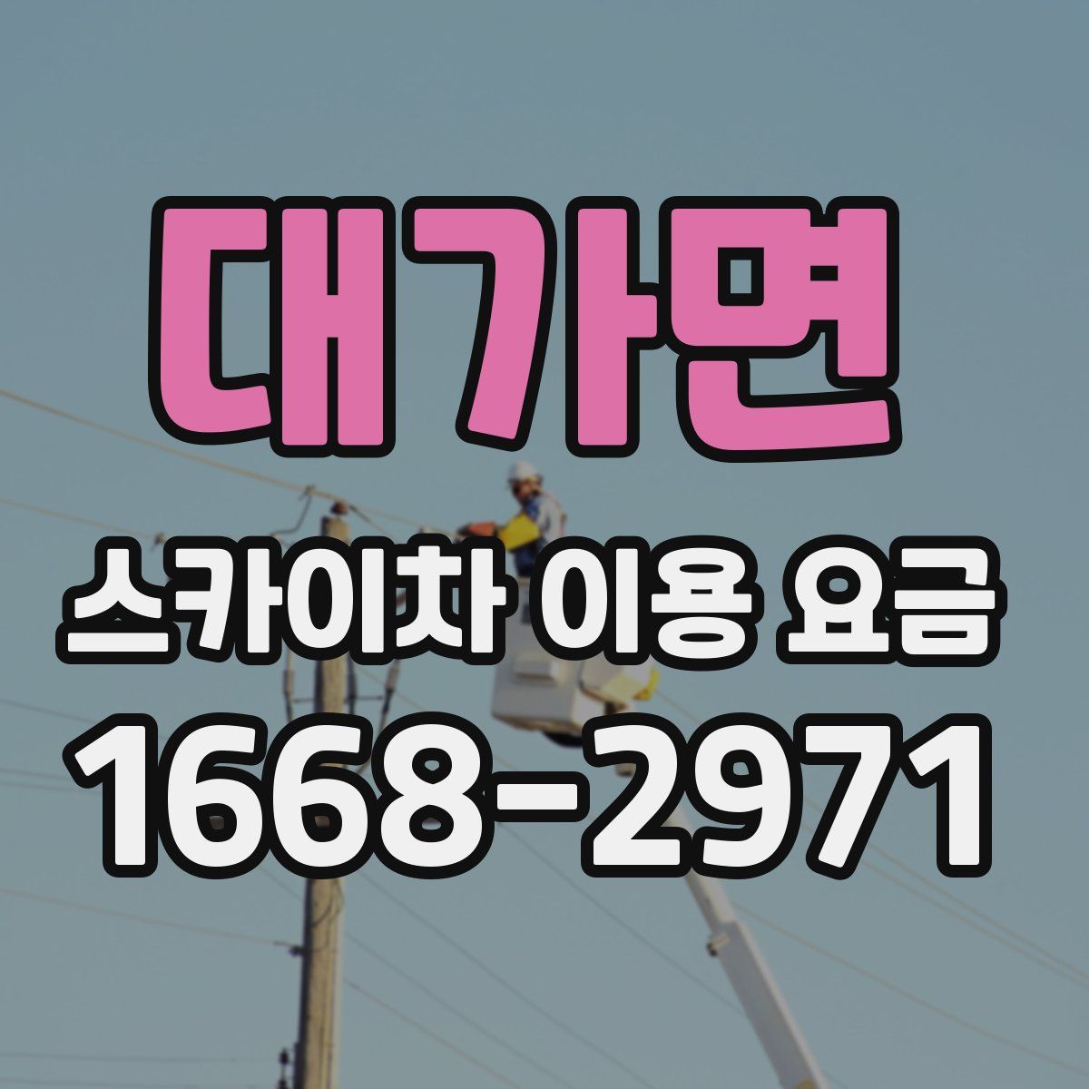 대가면 스카이차 이용 요금