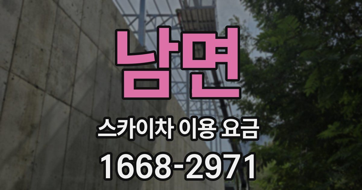 남면 스카이차 이용 요금