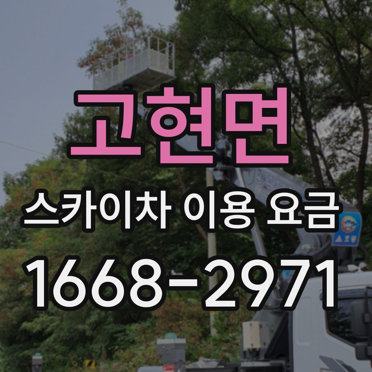 고현면 스카이차 이용 요금