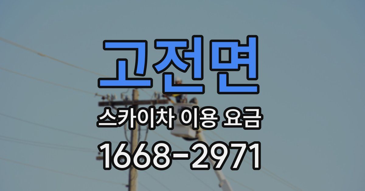 고전면 스카이차 이용 요금