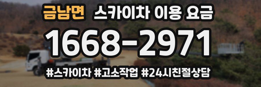 금남면 스카이차 이용 요금