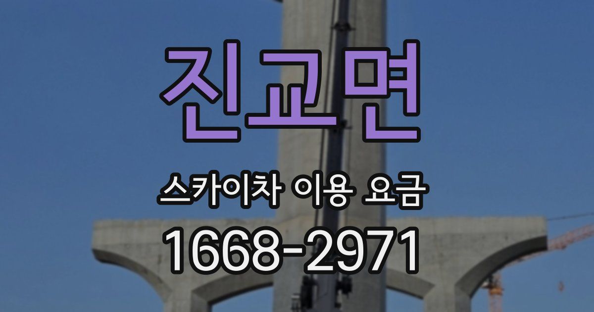 진교면 스카이차 이용 요금