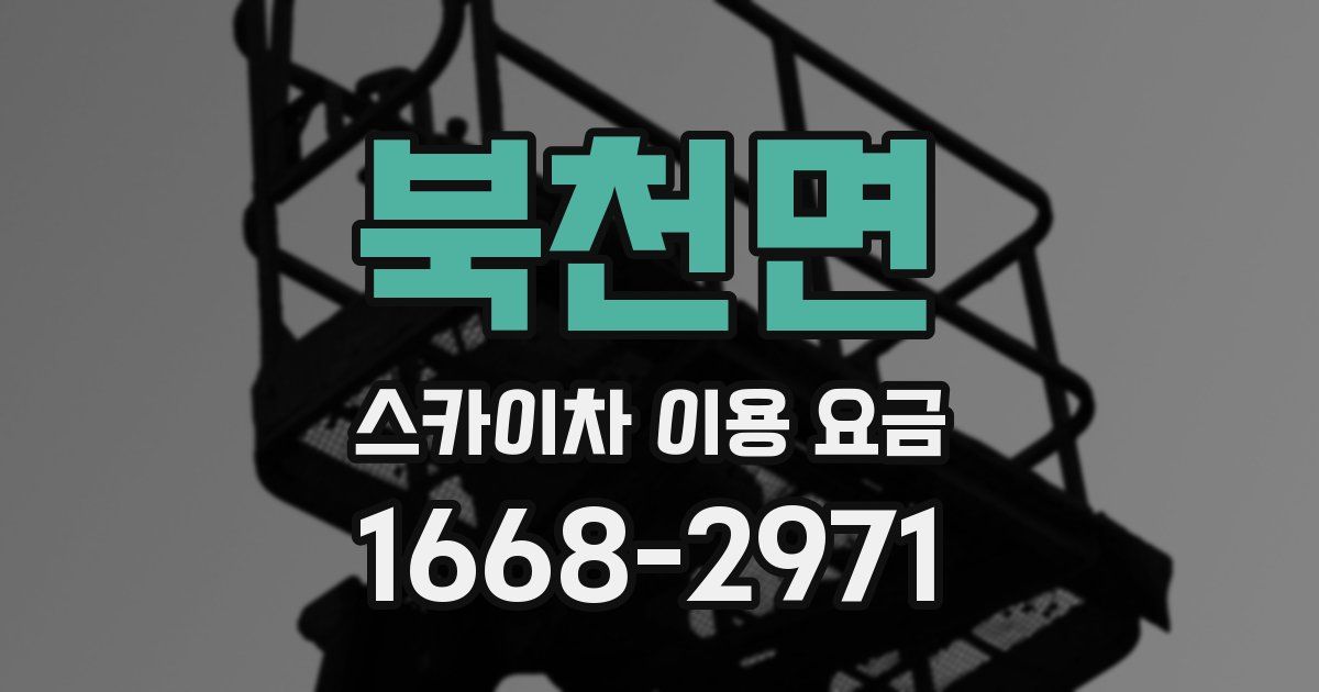 북천면 스카이차 이용 요금