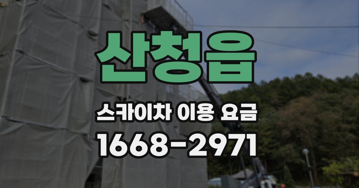 산청읍 스카이차 이용 요금