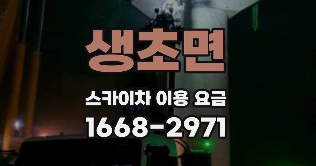 생초면 스카이차 이용 요금