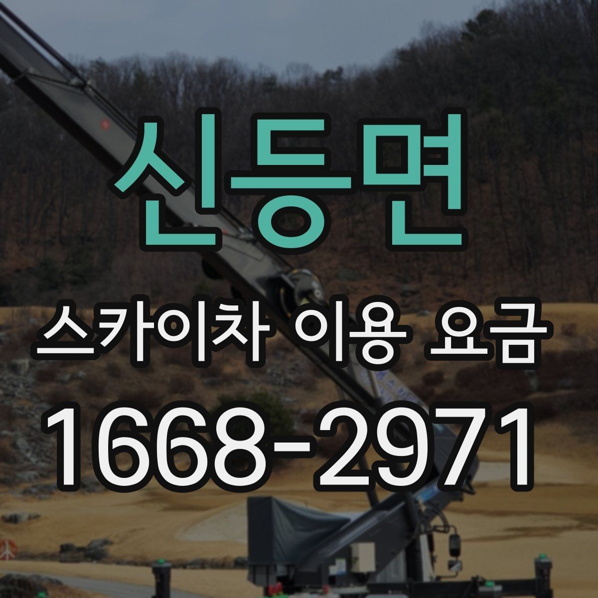신등면 스카이차 이용 요금 알아볼 때 업체마다 다른 점