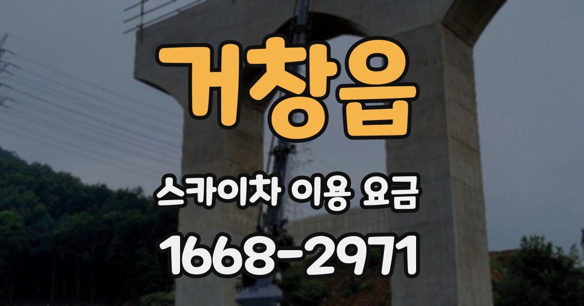 거창읍 스카이차 이용 요금