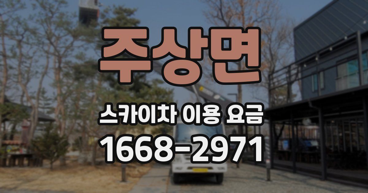 주상면 스카이차 이용 요금