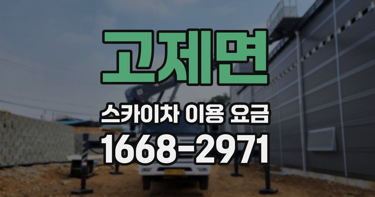 고제면 스카이차 이용 요금