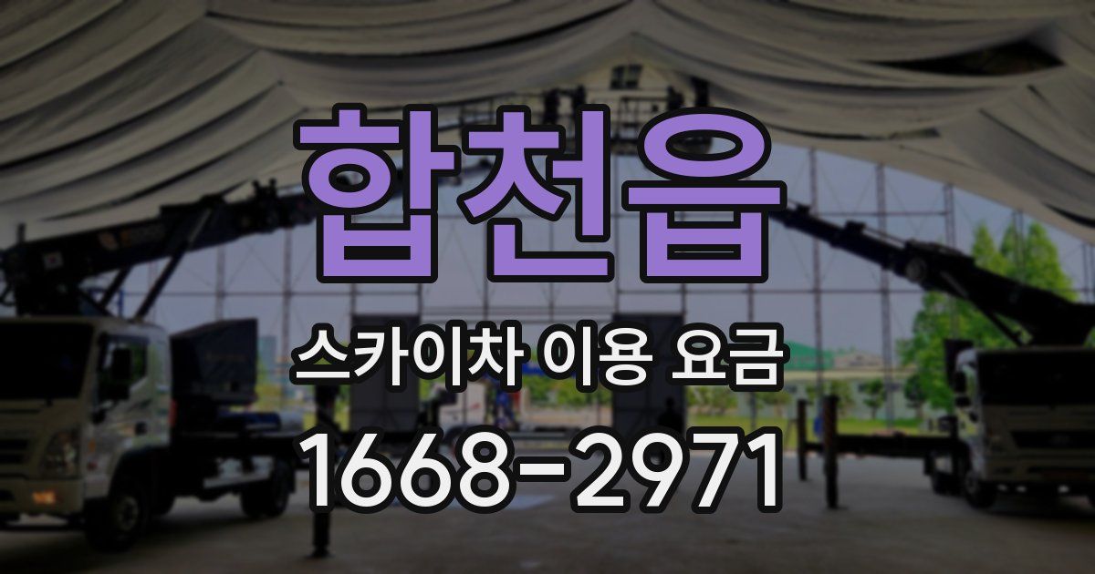 합천읍 스카이차 이용 요금