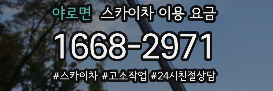 야로면 스카이차 이용 요금