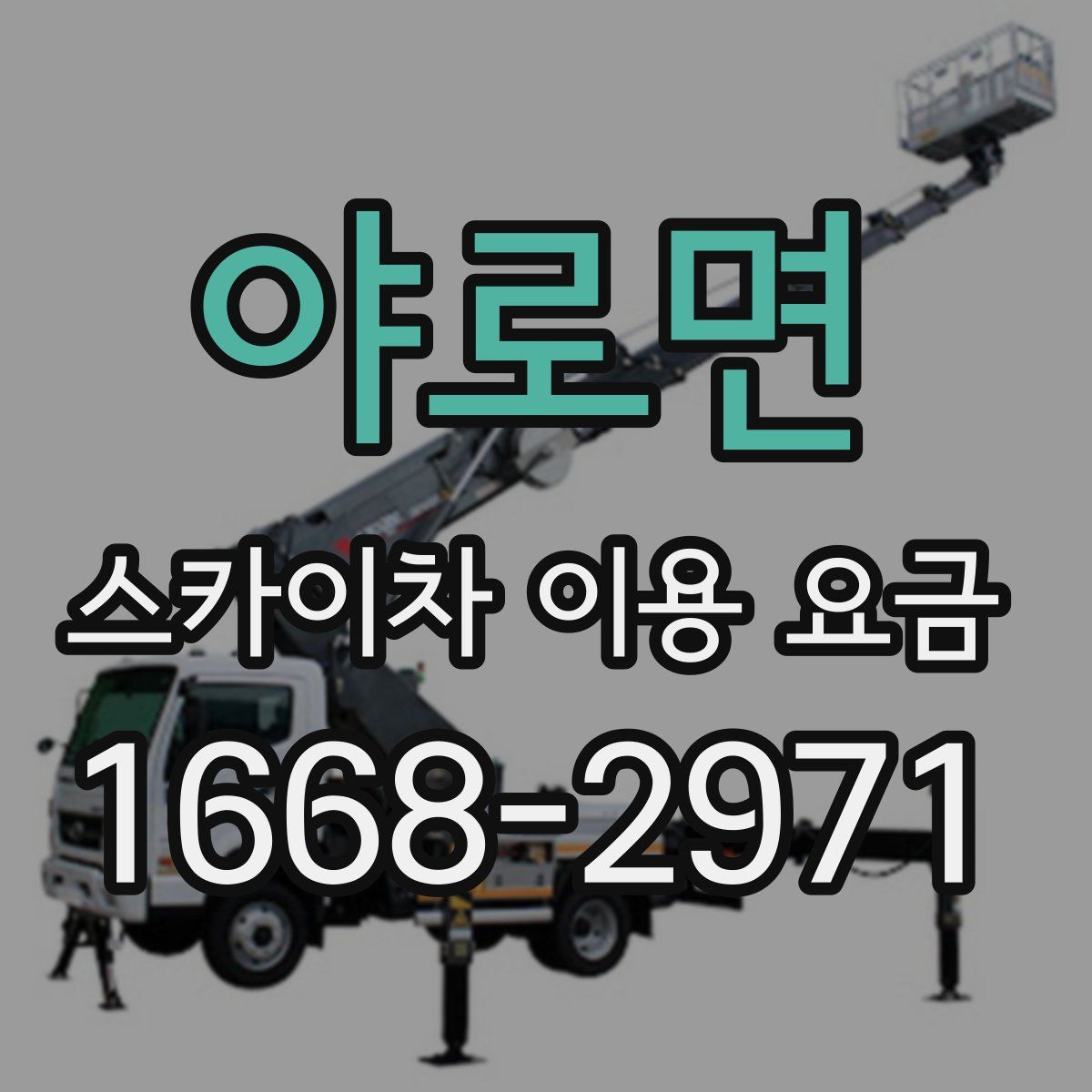 야로면 스카이차 이용 요금