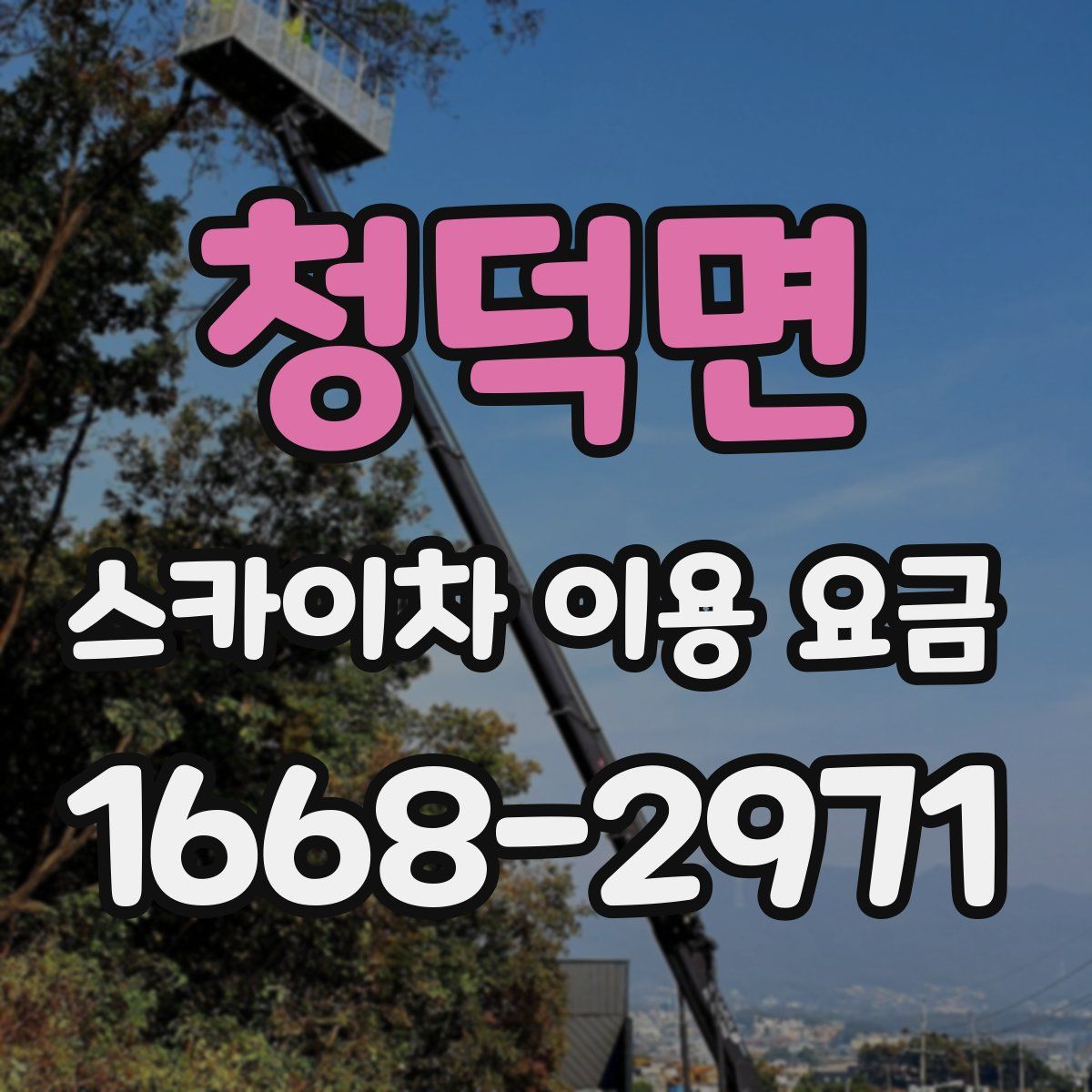 청덕면 스카이차 이용 요금