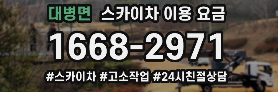 대병면 스카이차 이용 요금