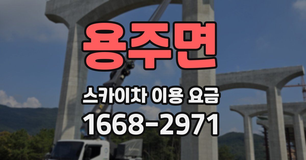 용주면 스카이차 이용 요금