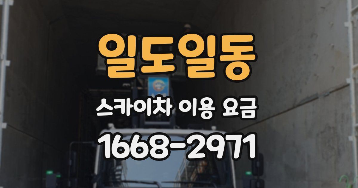 일도일동 스카이차 이용 요금