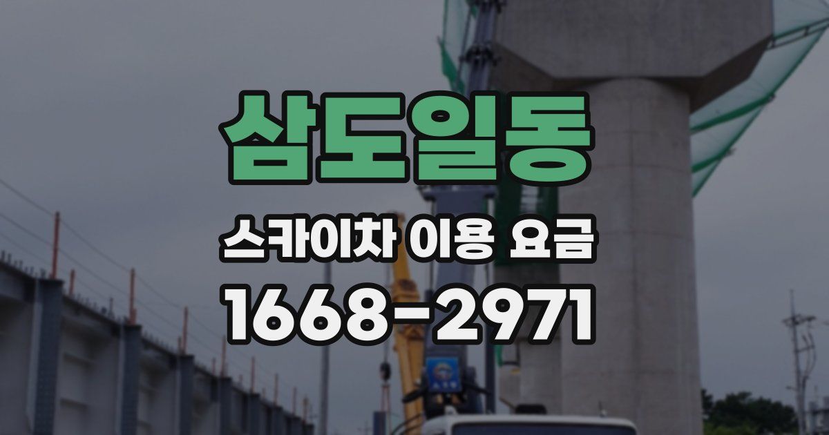 삼도일동 스카이차 이용 요금