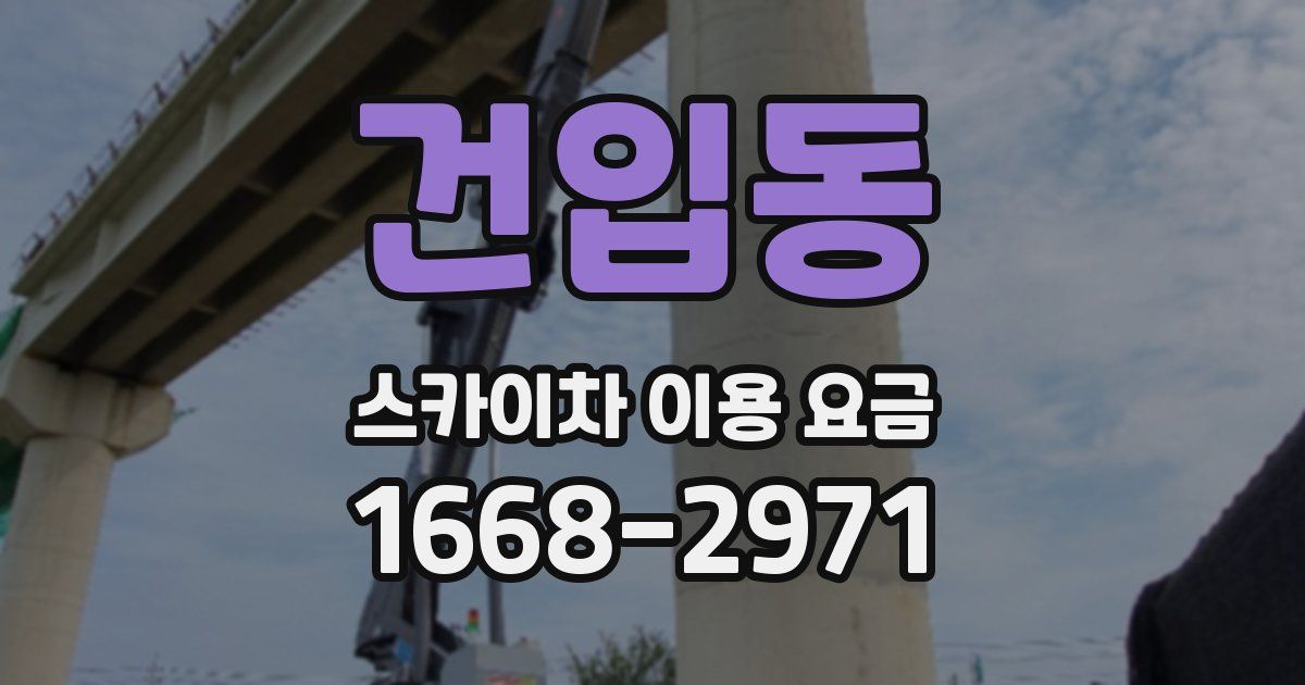 건입동 스카이차 이용 요금